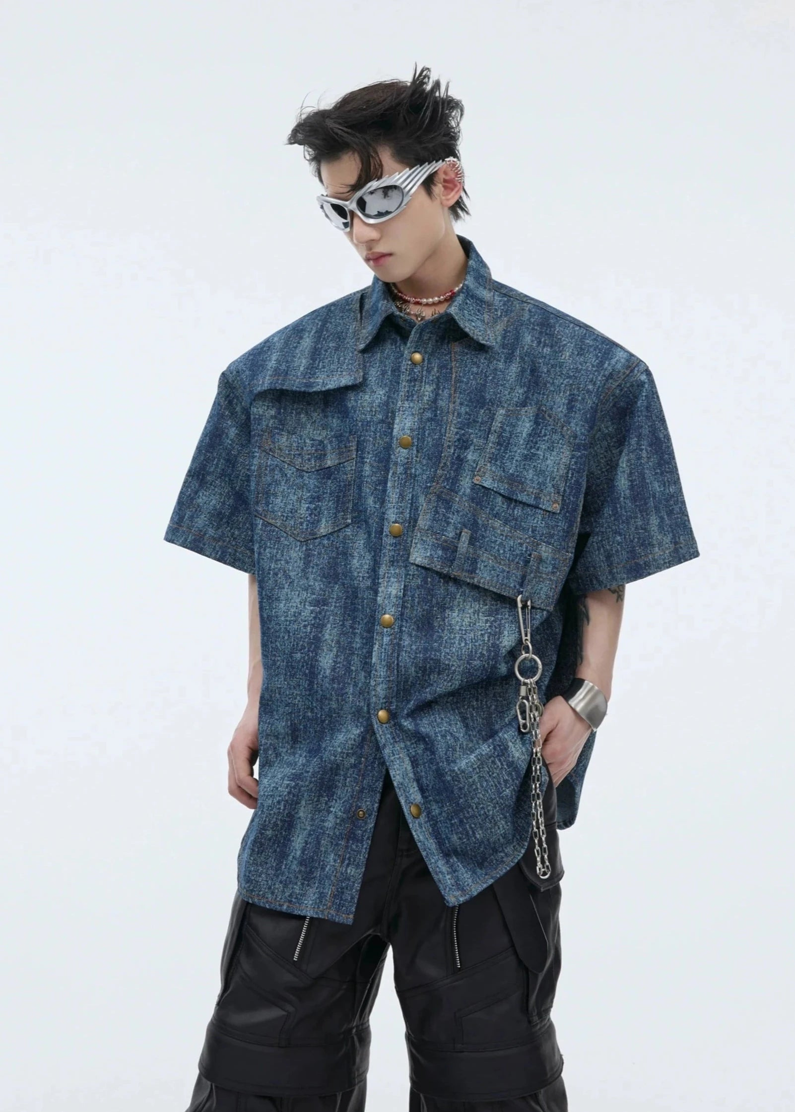 modern design short-sleeved shirt gm15300