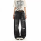 Distressed Faded Wide Leg Denim gm16620