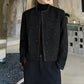 No-collar mode black jacket gm4038