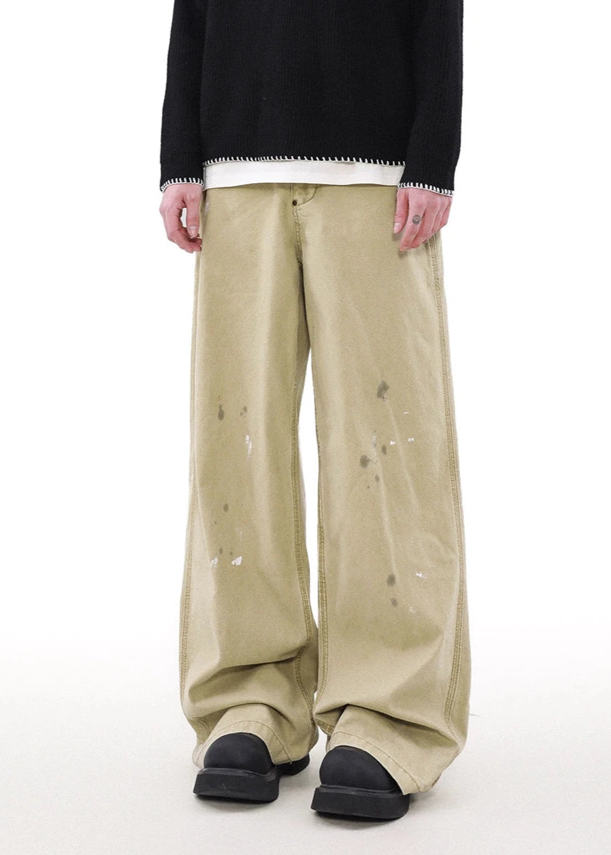 splashed ink straight pants gm16167