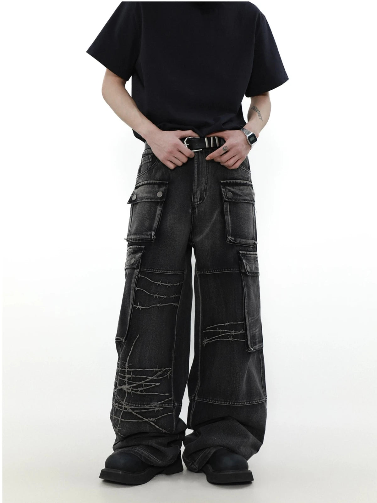 feeling of weight cargo denim gm15791