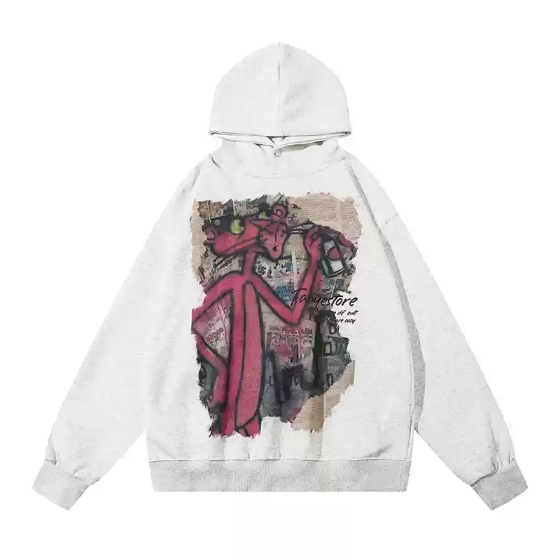 cartoon graffiti print hoodie gm16130