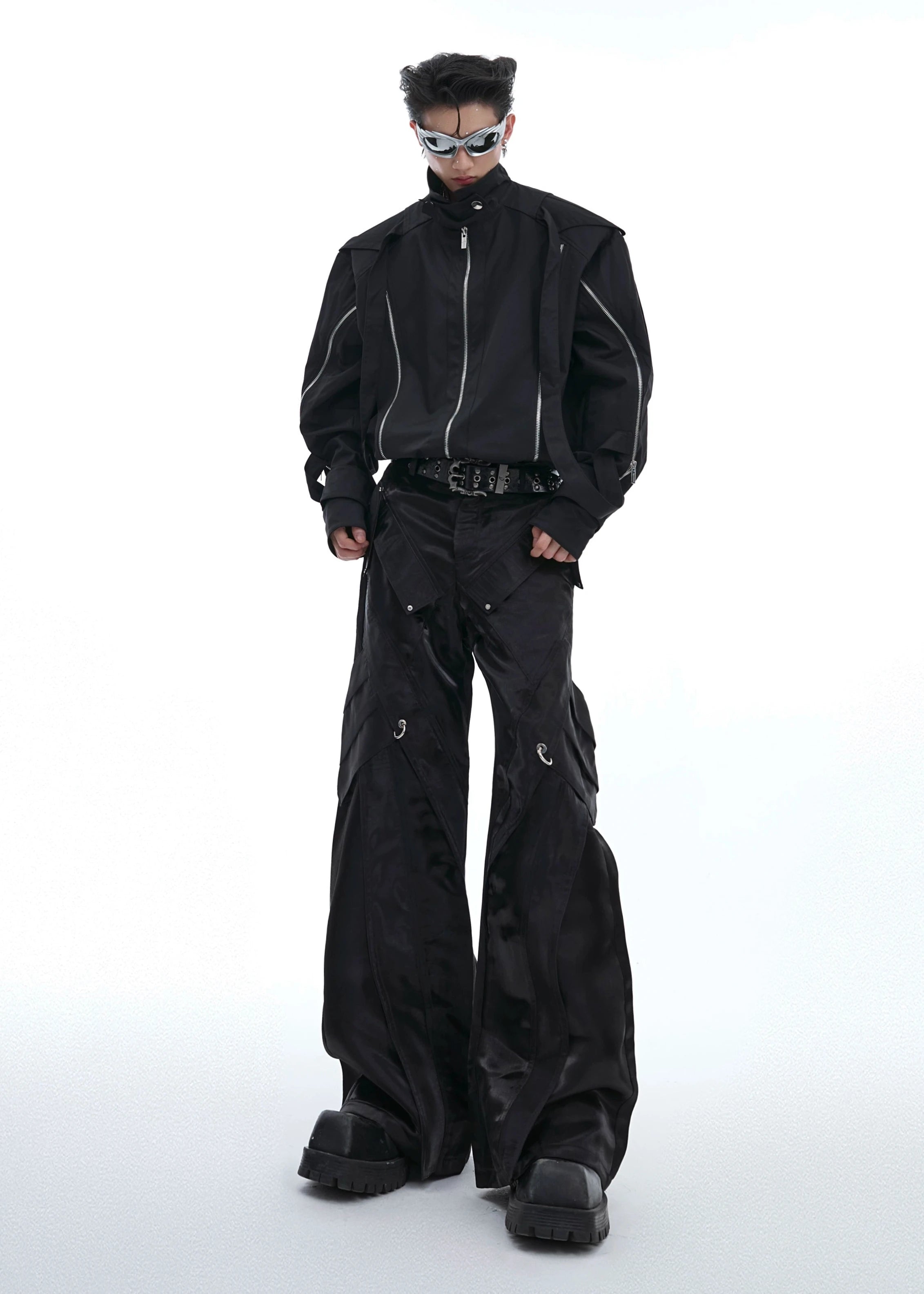 grossy metal leather pants gm16114