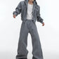 shiny loose sweat pants gm16294