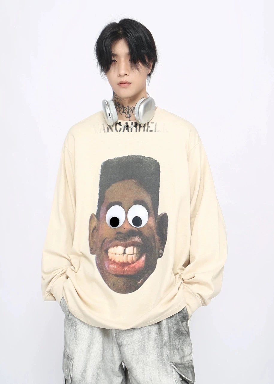 cartoon printed long-sleeved T-shirt gm16032