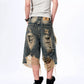 Vintage Damage Denim Half Pants gm16426