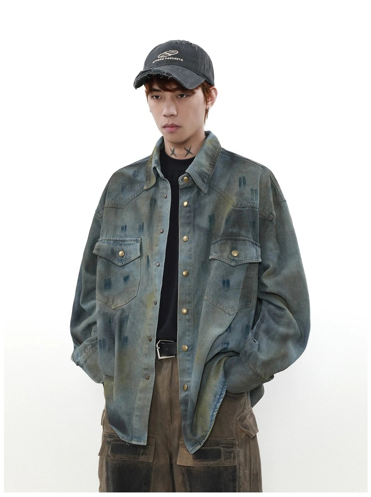 wash old denim jacket gm15259