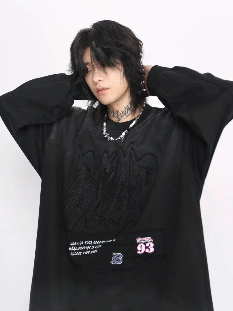 letter long-sleeve shirt gm15835