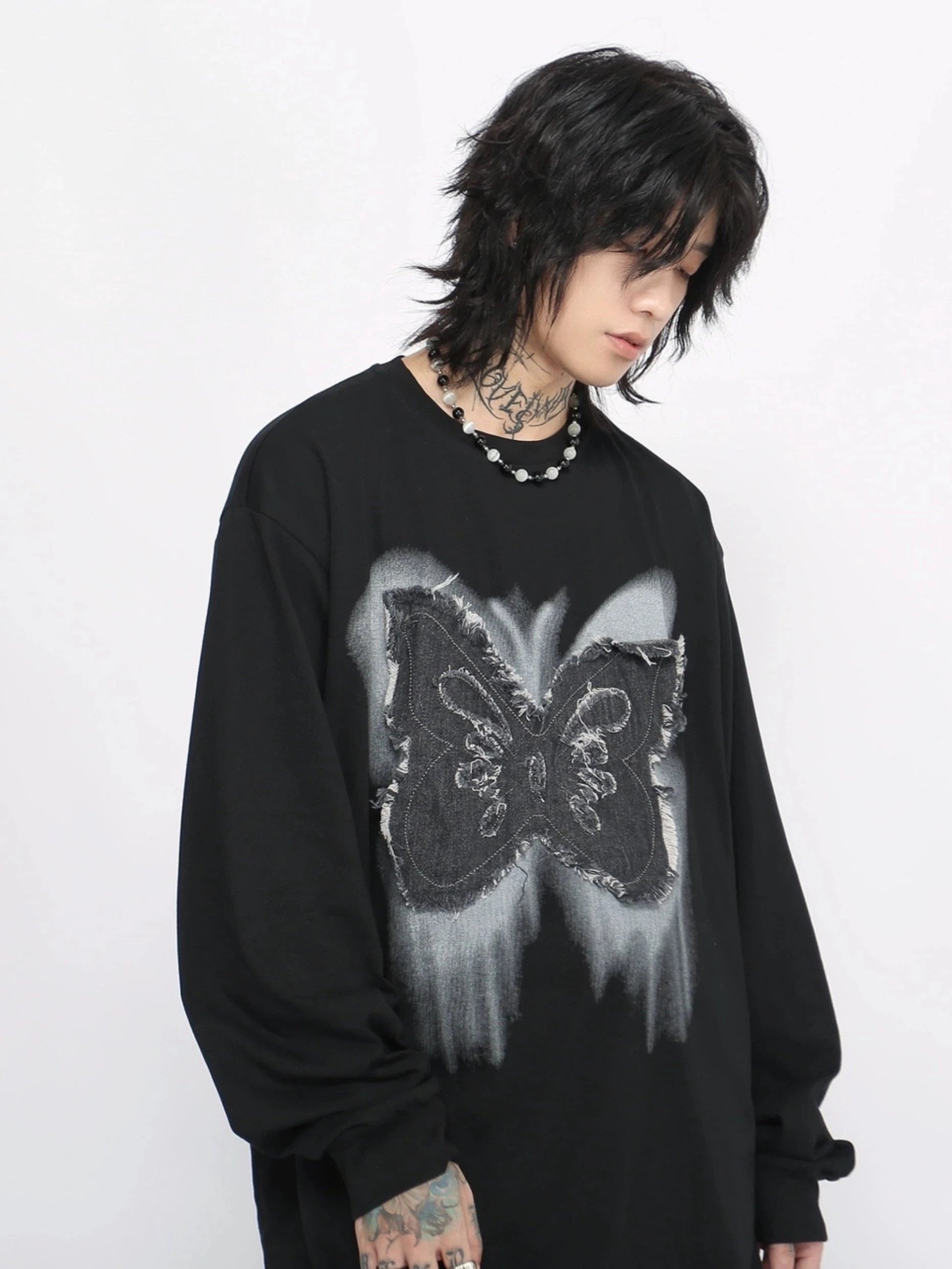 butterfly mark long-sleeve shirt gm15840