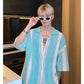 mesh stripe new trend tops gm15198