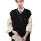 V-neck vest knit gm16073