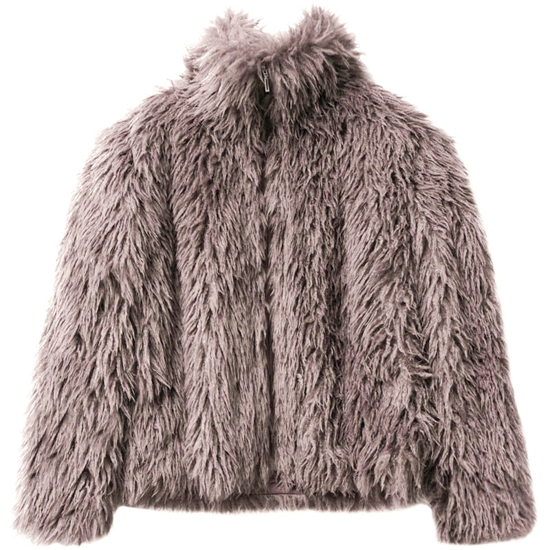 shoulder pad all fur jacket gm16314