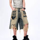 Vintage Damage Denim Half Pants gm16426