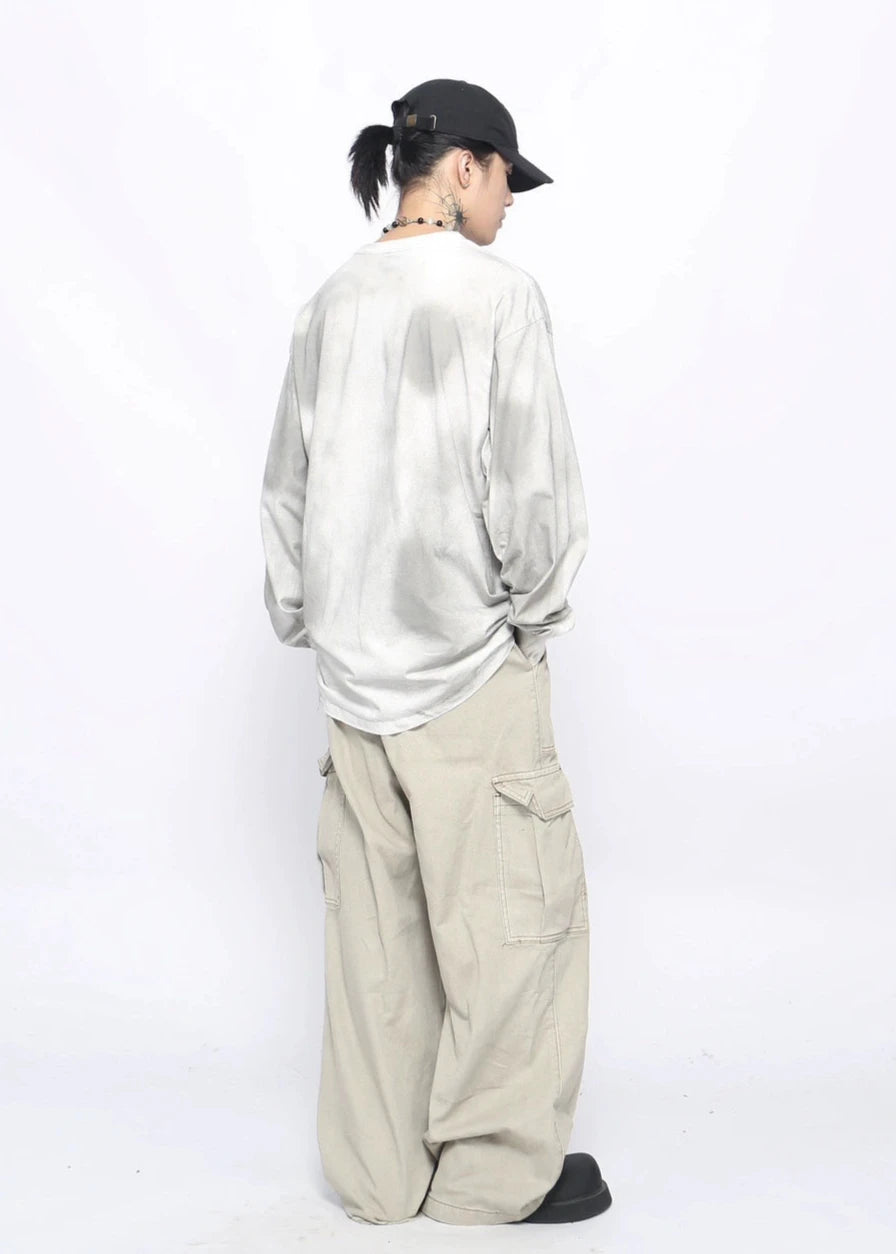 spray painted long T-shirt gm16121