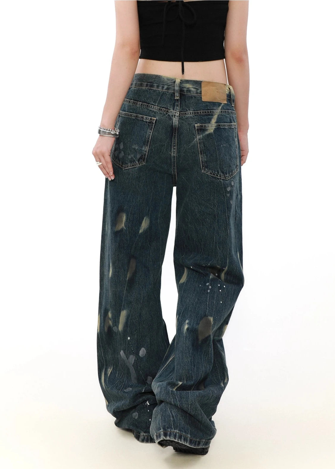 street washed tie-dye denim gm16071