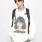 girl print long T-shirt gm16031
