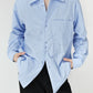 button neck stripe shirt gm15794