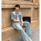 line denim fashin set up gm15199