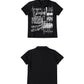 Gothic Grunge Distressed Print Slim Poloshirt gm16425