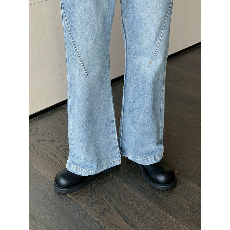 simple light blue bootcut denimgm15476