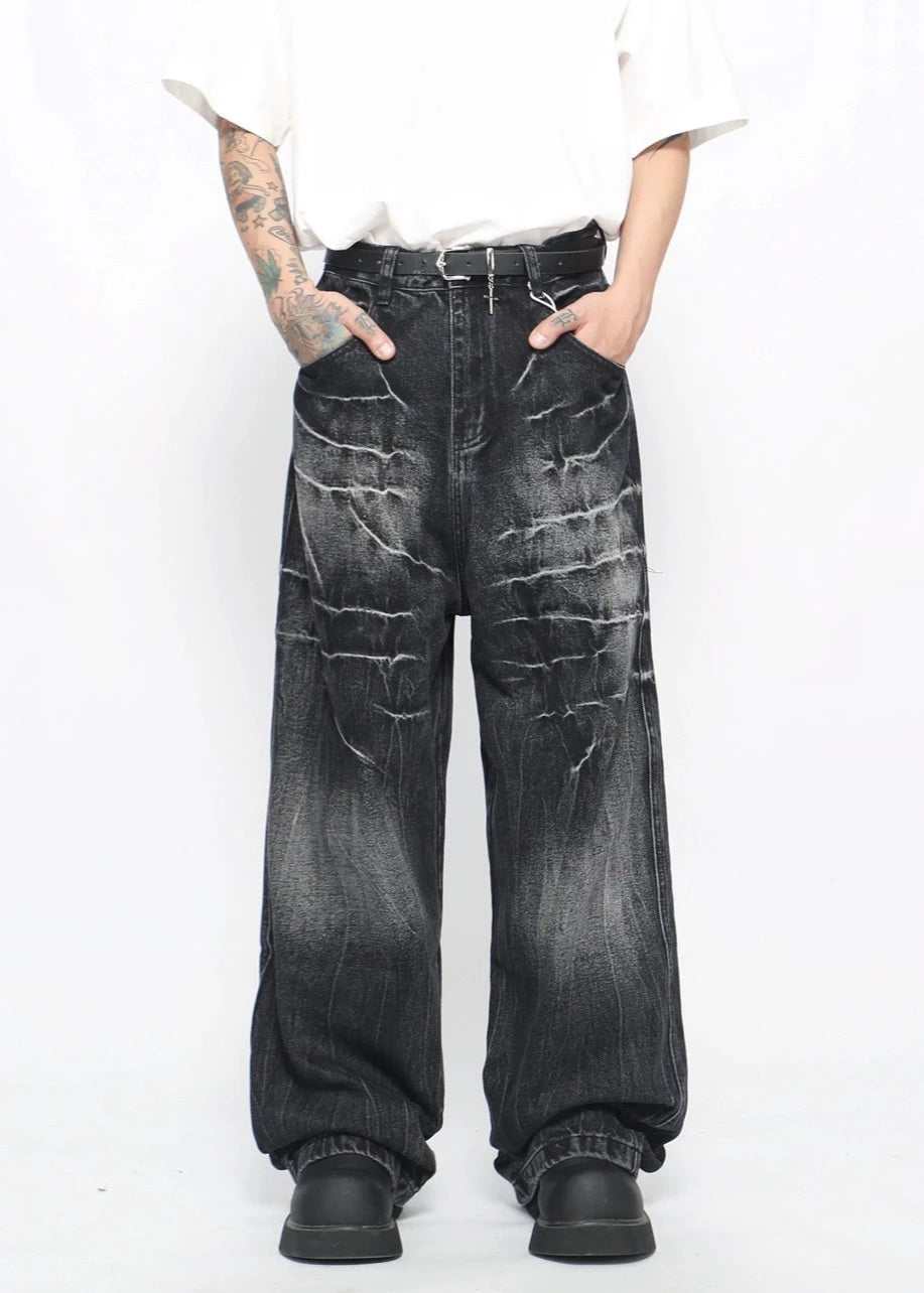 washed trendy lightning denim gm16122