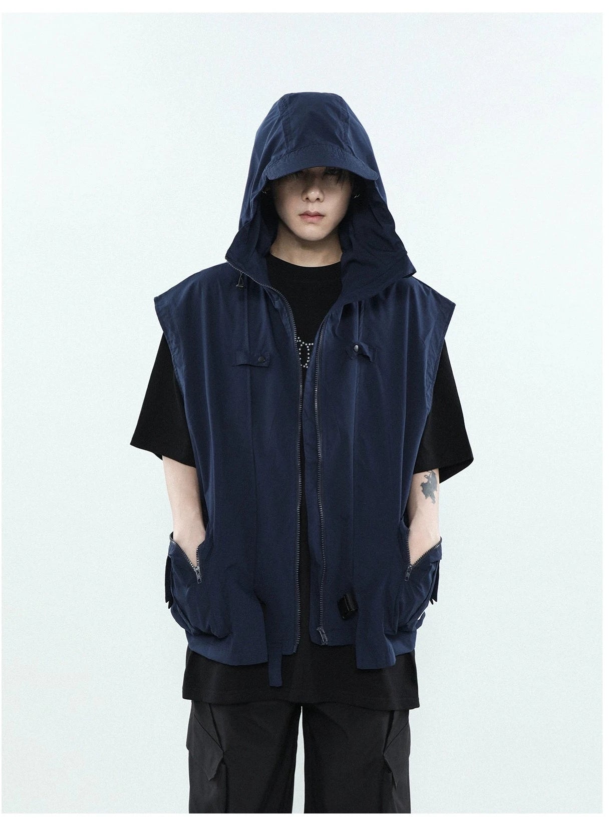 no sleeve hood vest gm15270