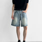 Washed Denim Half Pants gm16629