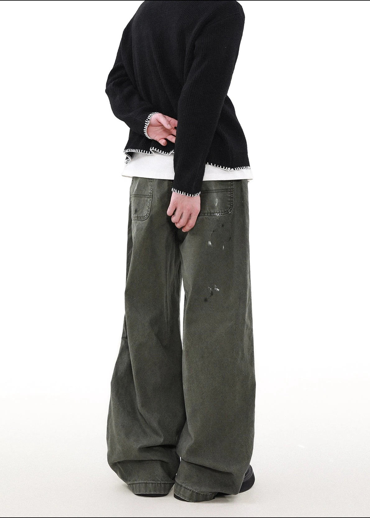 splashed ink straight pants gm16167