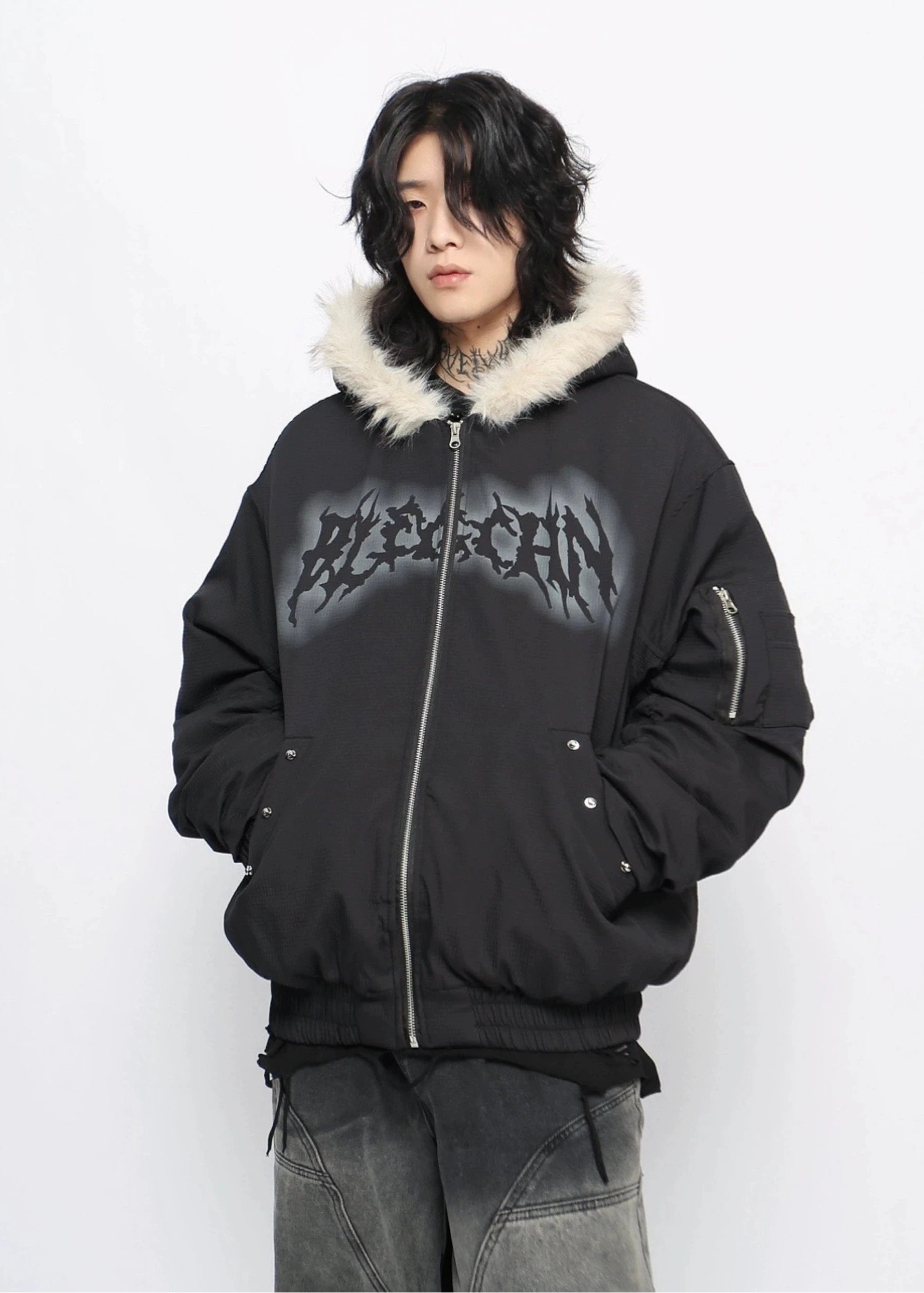 plush hooded jacket gm16338