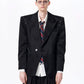 Eyelet Hardware Peaked Lapel Jacket gm16404