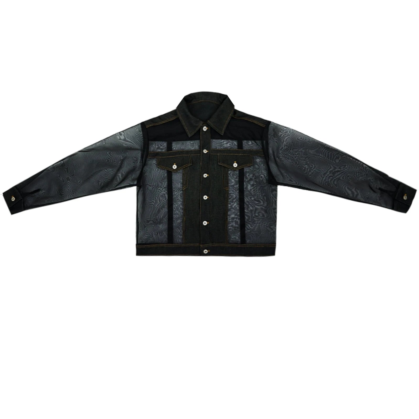 see-through denim jacket gm16108