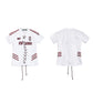 Lace Up Letter Print Tshirt gm16510