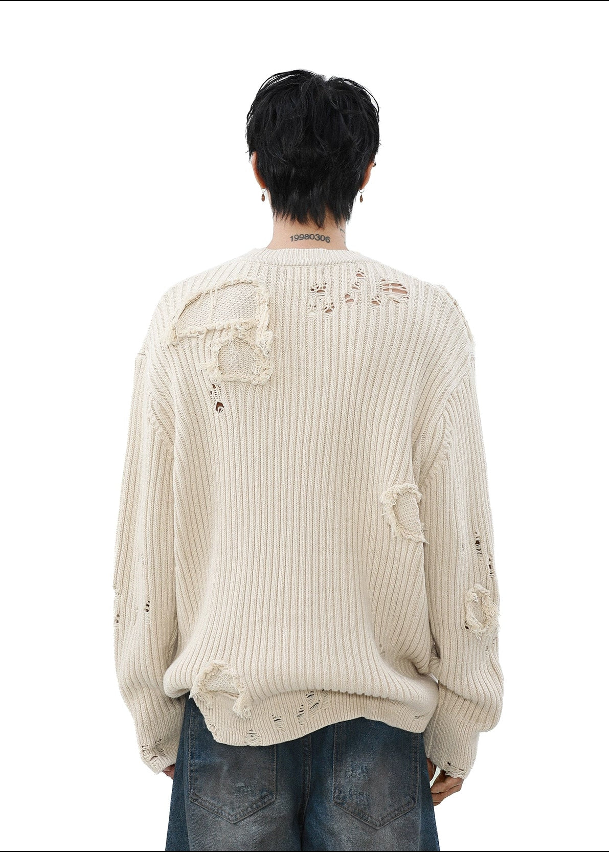 hole knit sweater gm16360