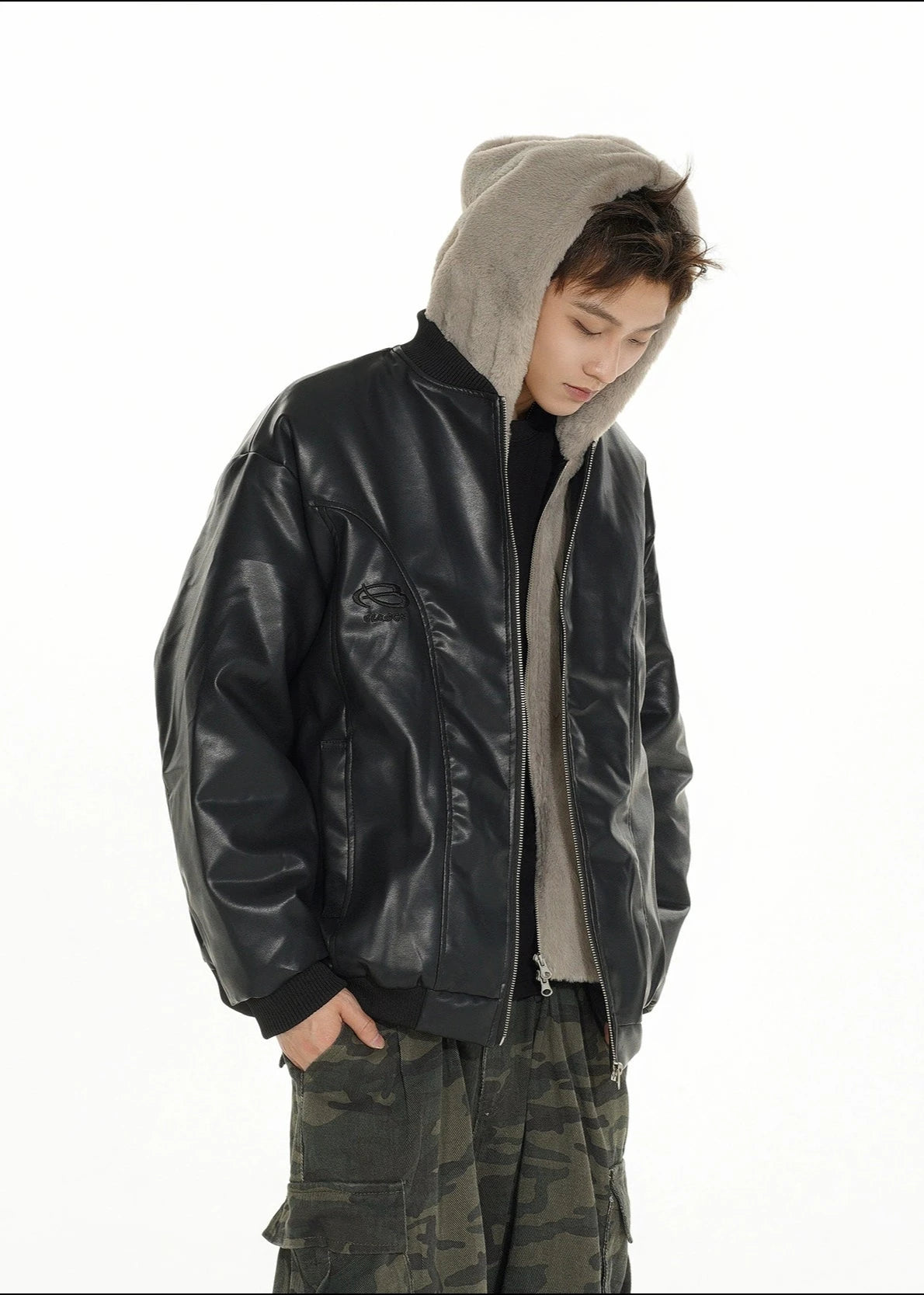 plush hooded cotton jacket gm16061