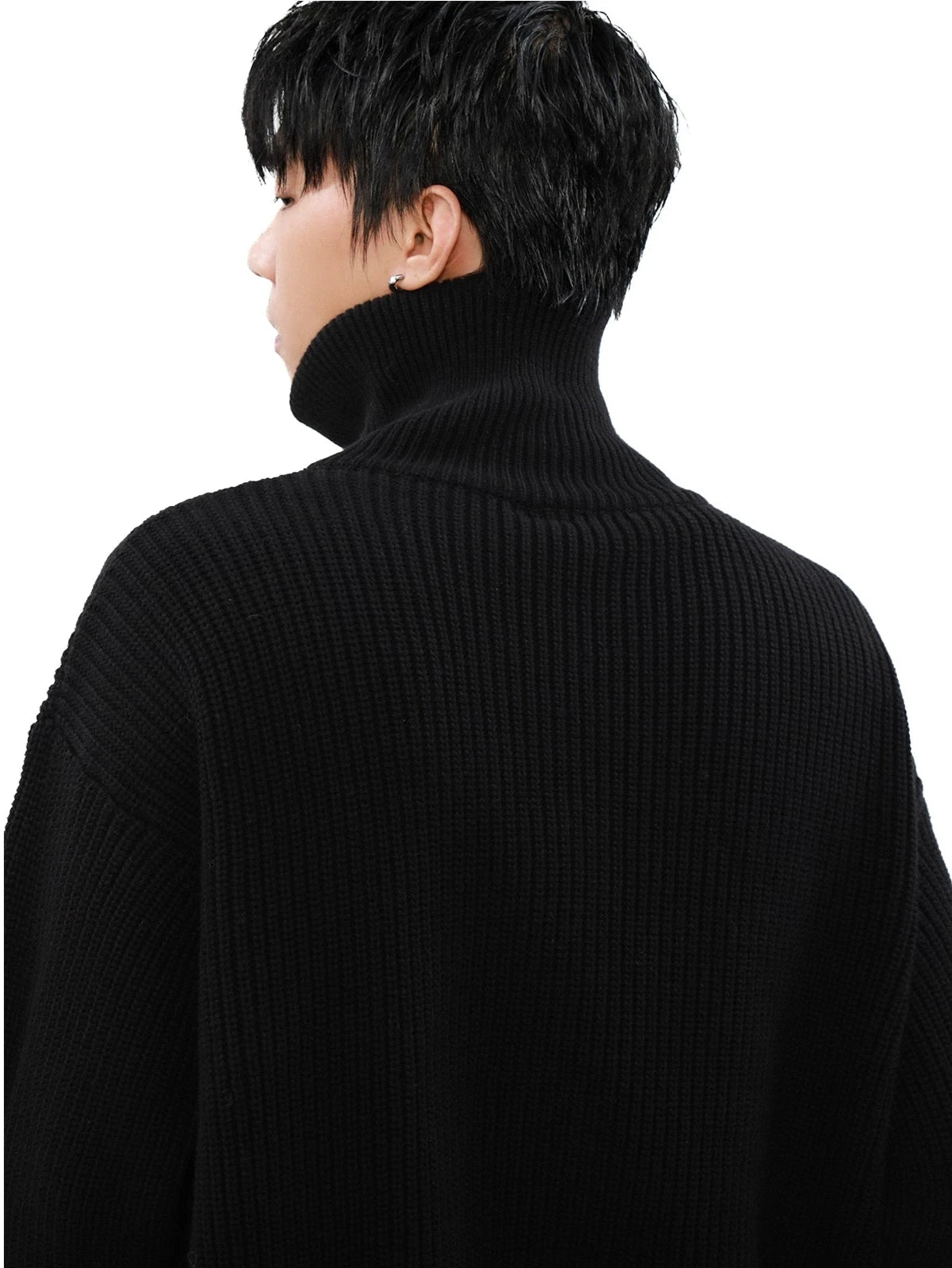 simple black zip sweat shirt gm15810