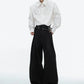 deconstructed pleated design silhouette shirt gm15303