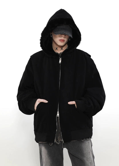 retro hooded work jacket gm16155