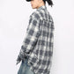 blue plaid long-sleeved shirt gm16219