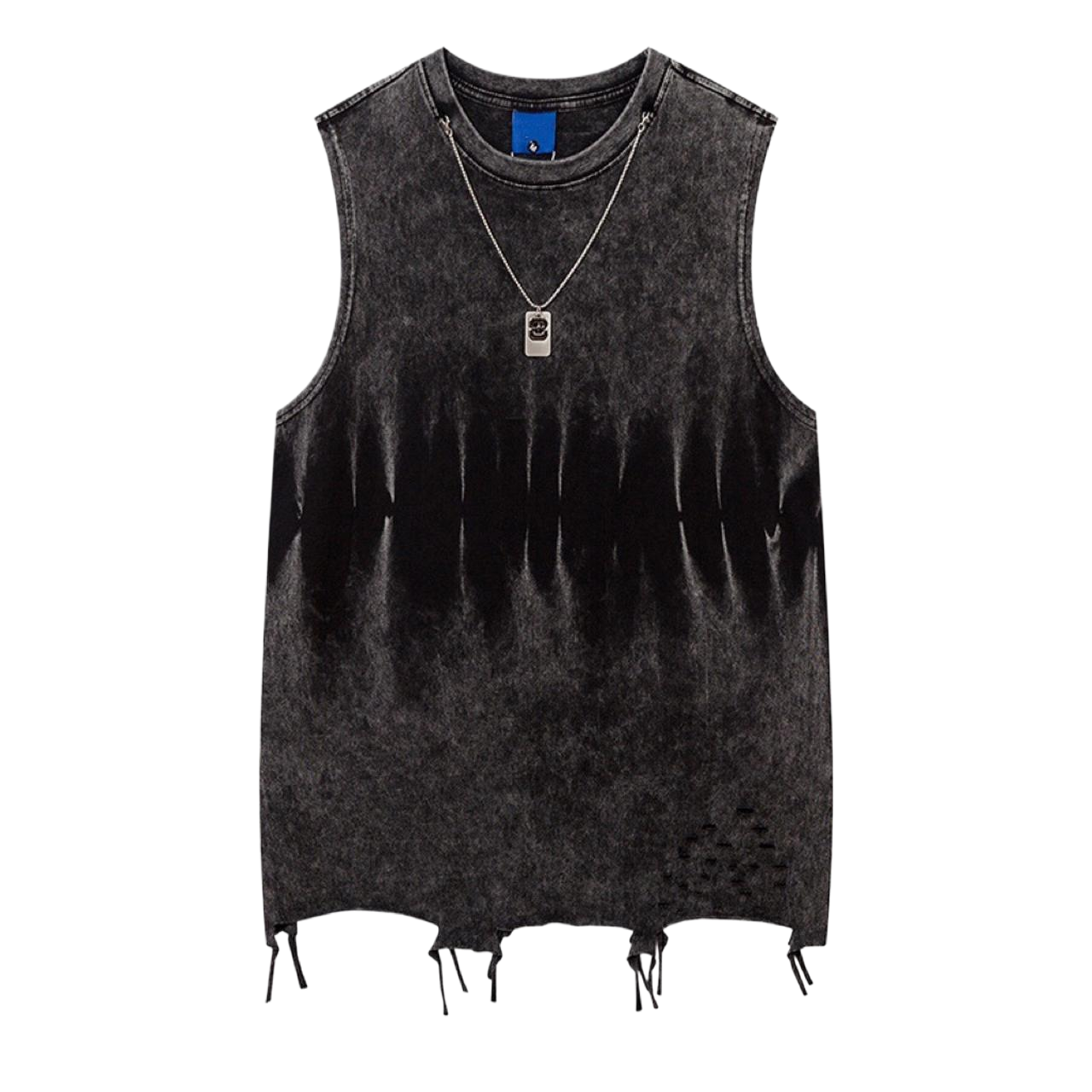 old washed sleeveless T-shirt gm15331