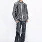 washed zipper sweater gm16245