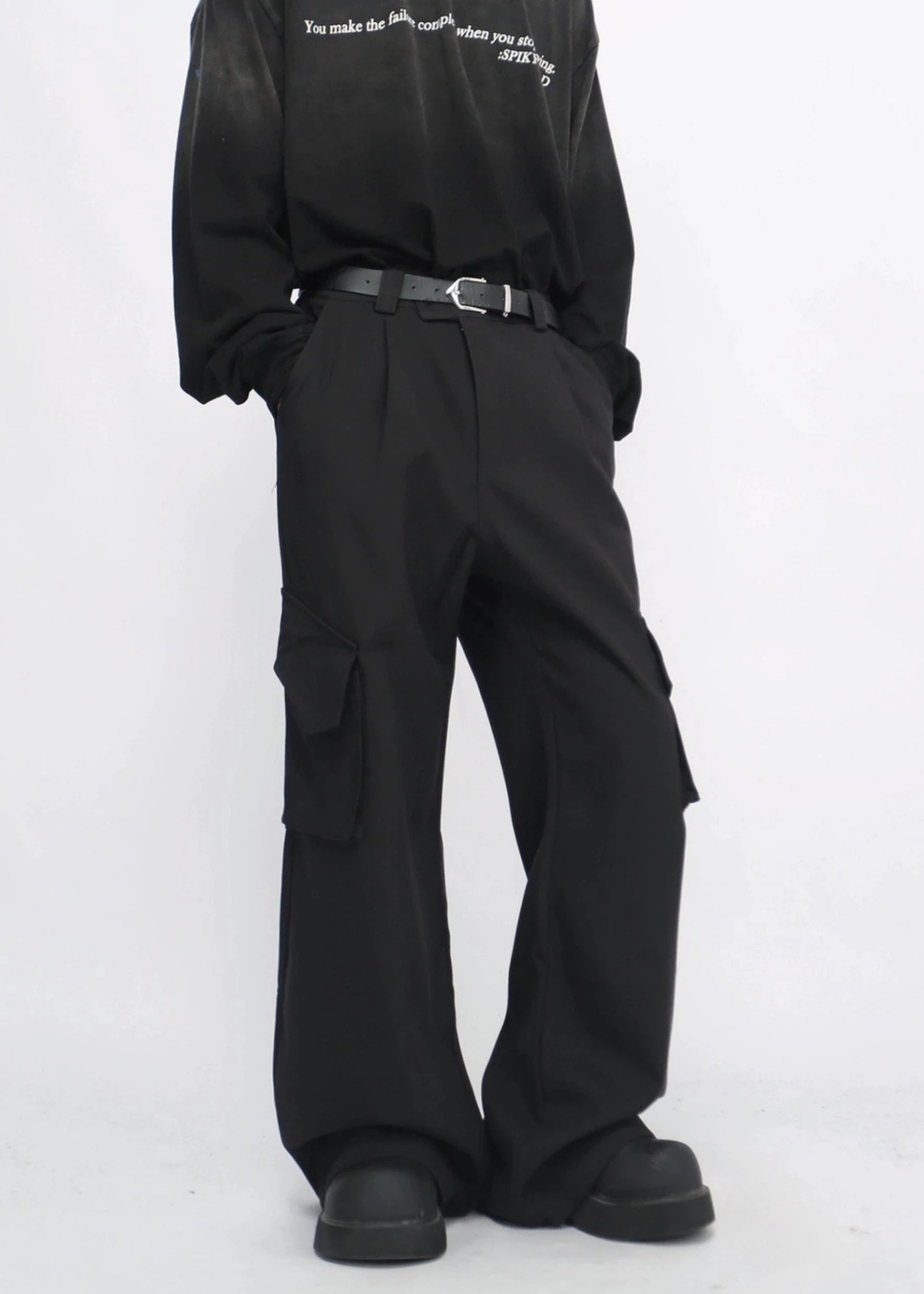 simple black cargo pants gm15844