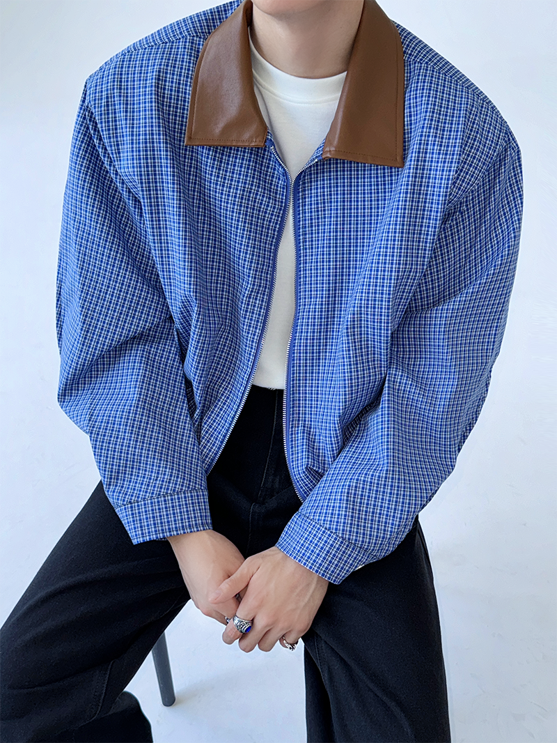 plaid blue jacket gm15484