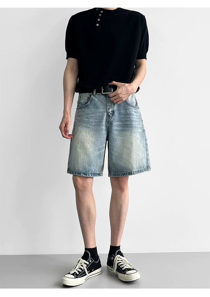 Washed Denim Half Pants gm16629