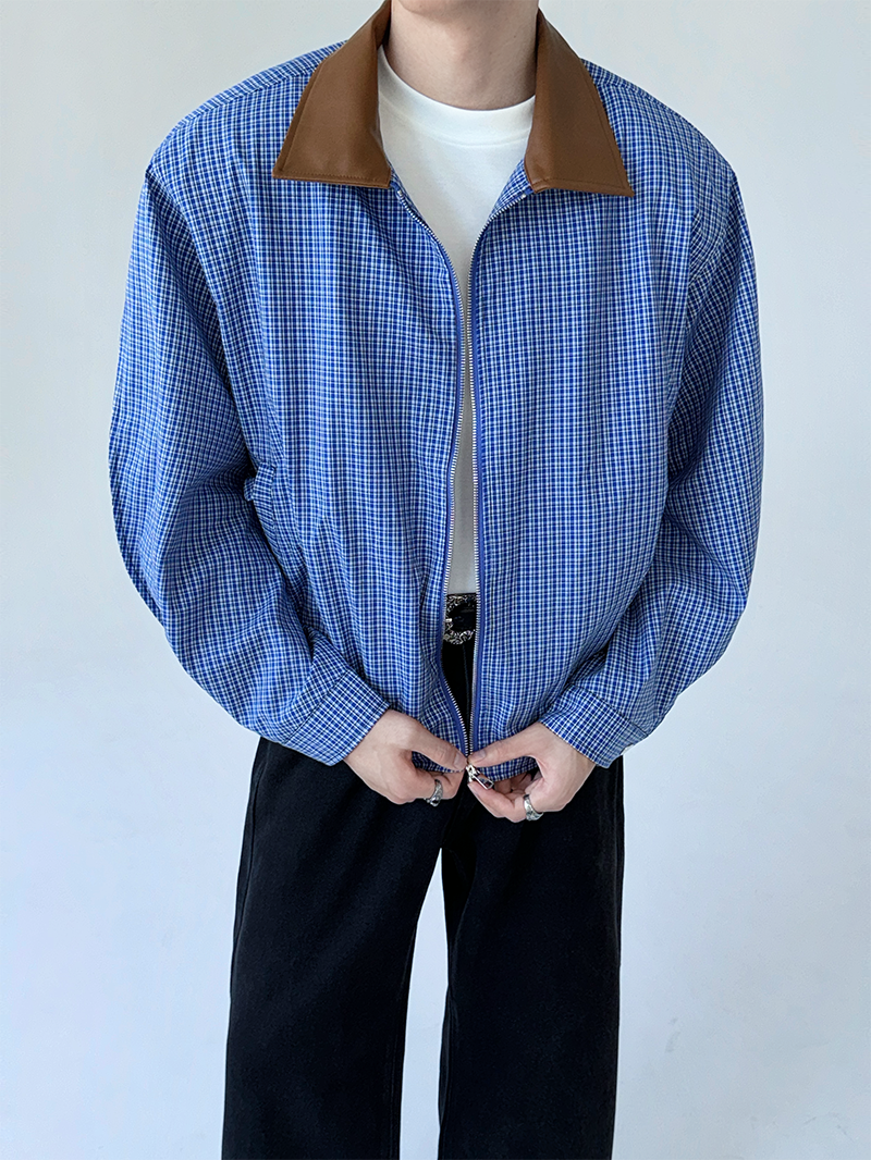 plaid blue jacket gm15484