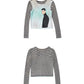 Striped Portrait Graphic Slim Tshirts gm16421