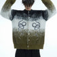 fur contrast gradient knit gm16291