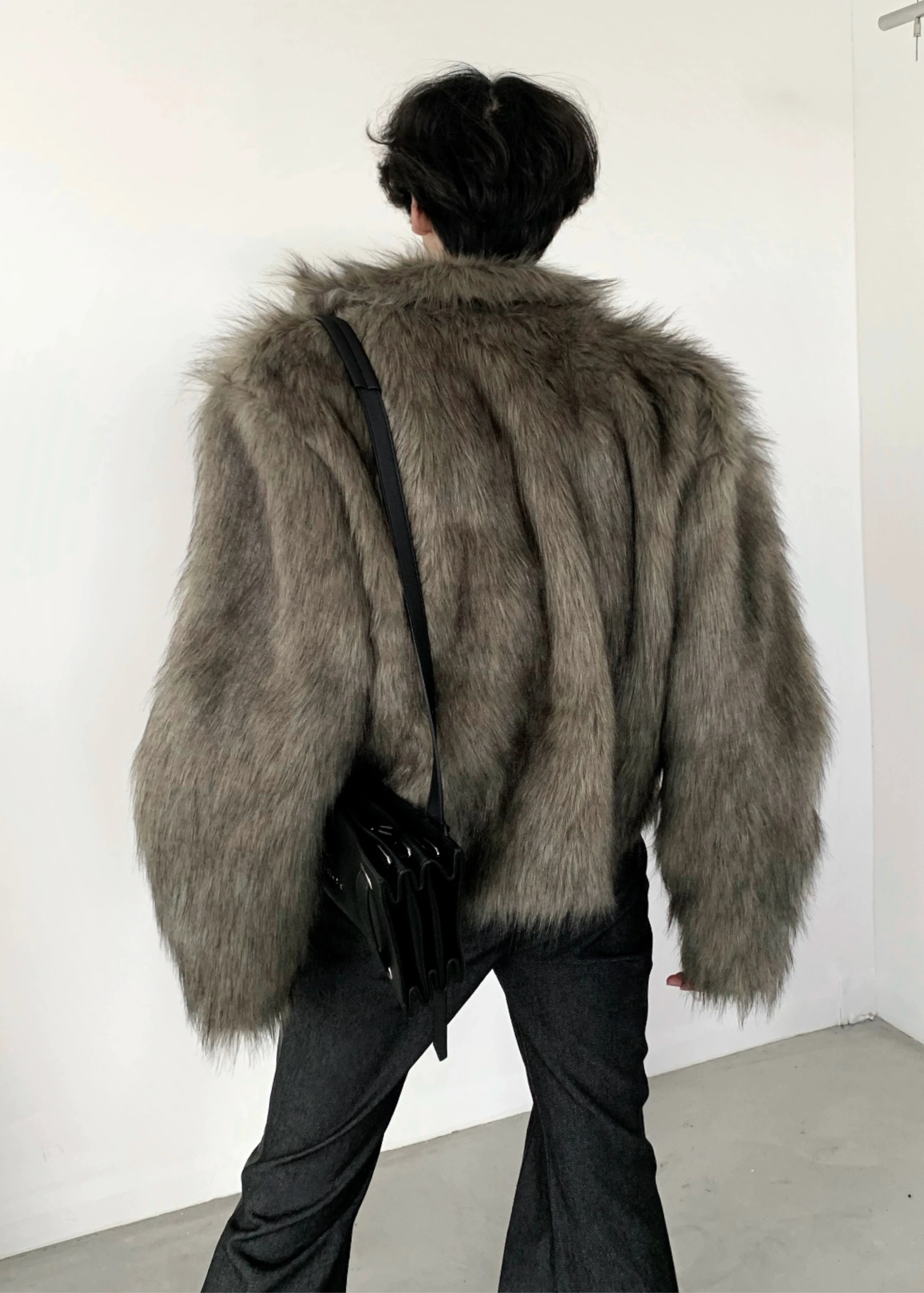 fur short retro jacket gm16337