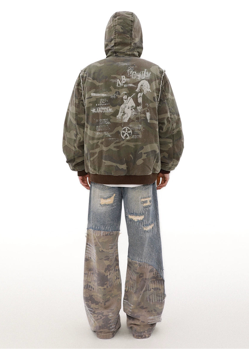 old camouflage flight jacket gm16357