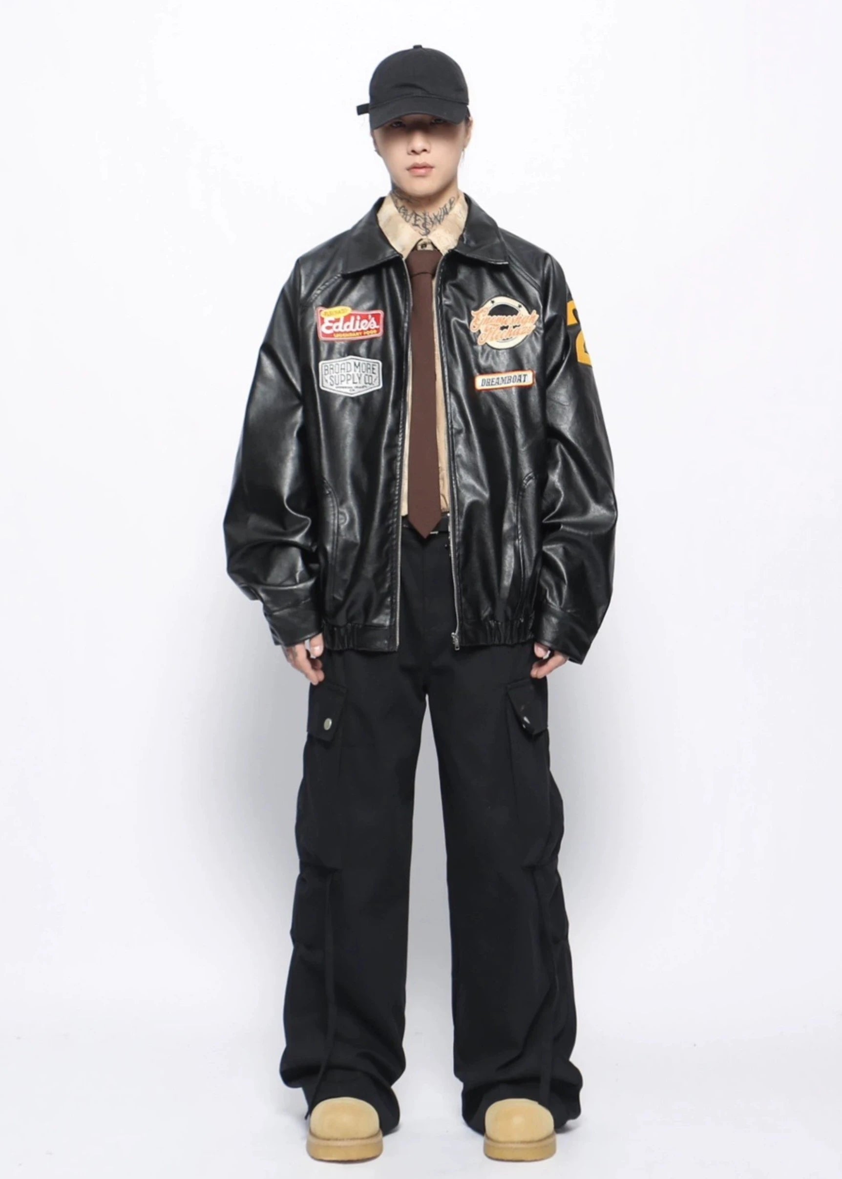 street motorcycle leather jacket gm16137