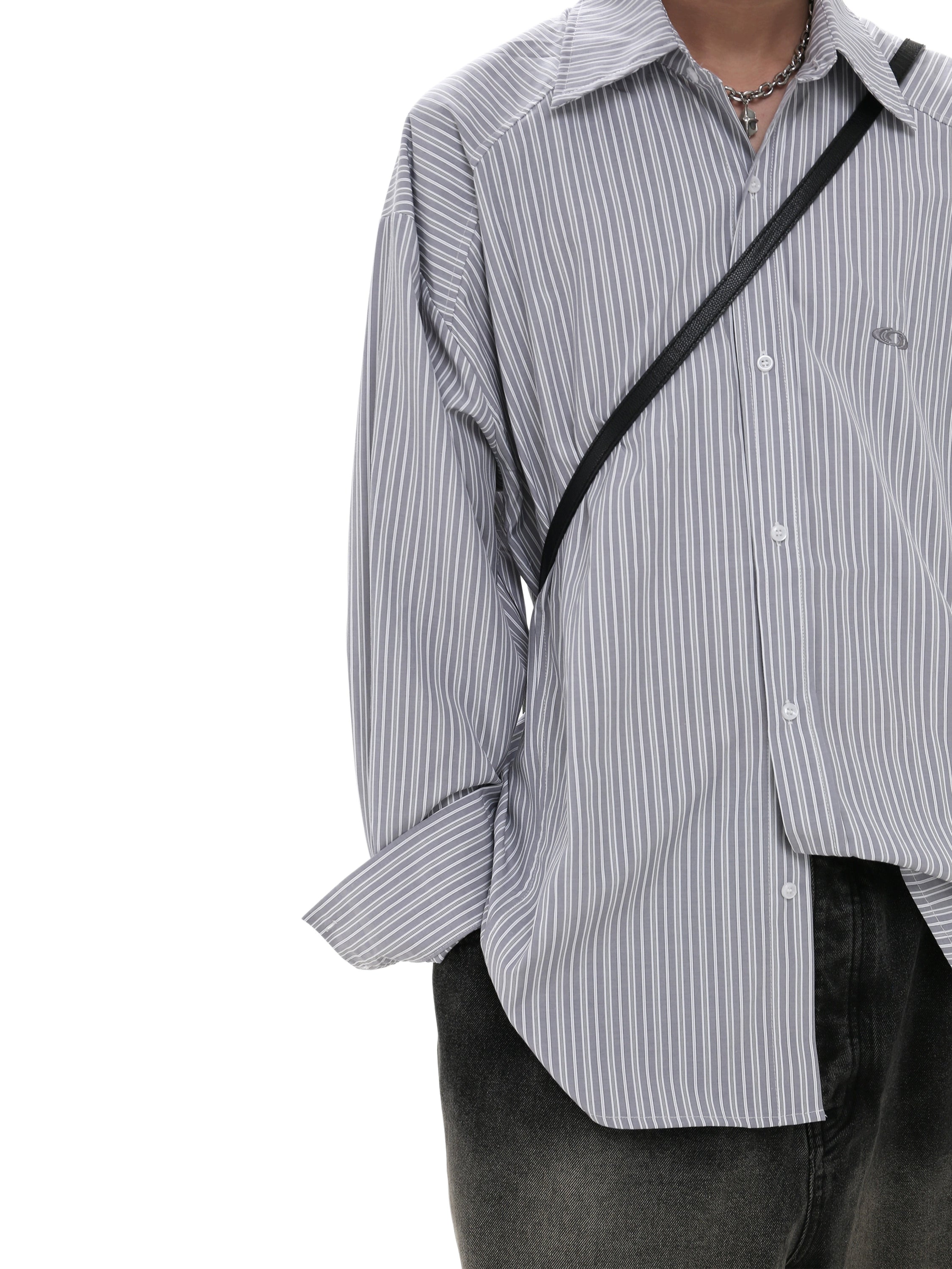 striped casual long-sleeved shirts gm15372